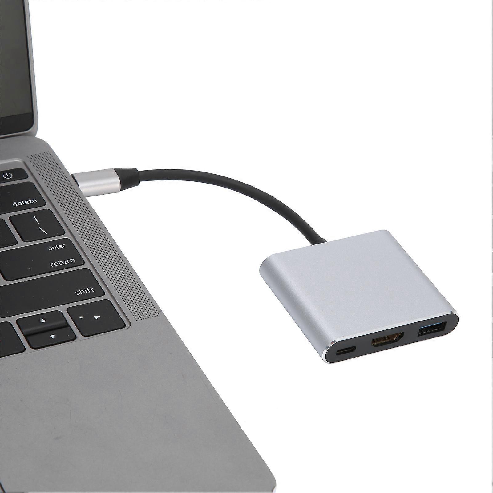 3 in 1 TypeC Docking Station TypeC to HD Multimedia Interface USB 3.0/TypeC Adapter