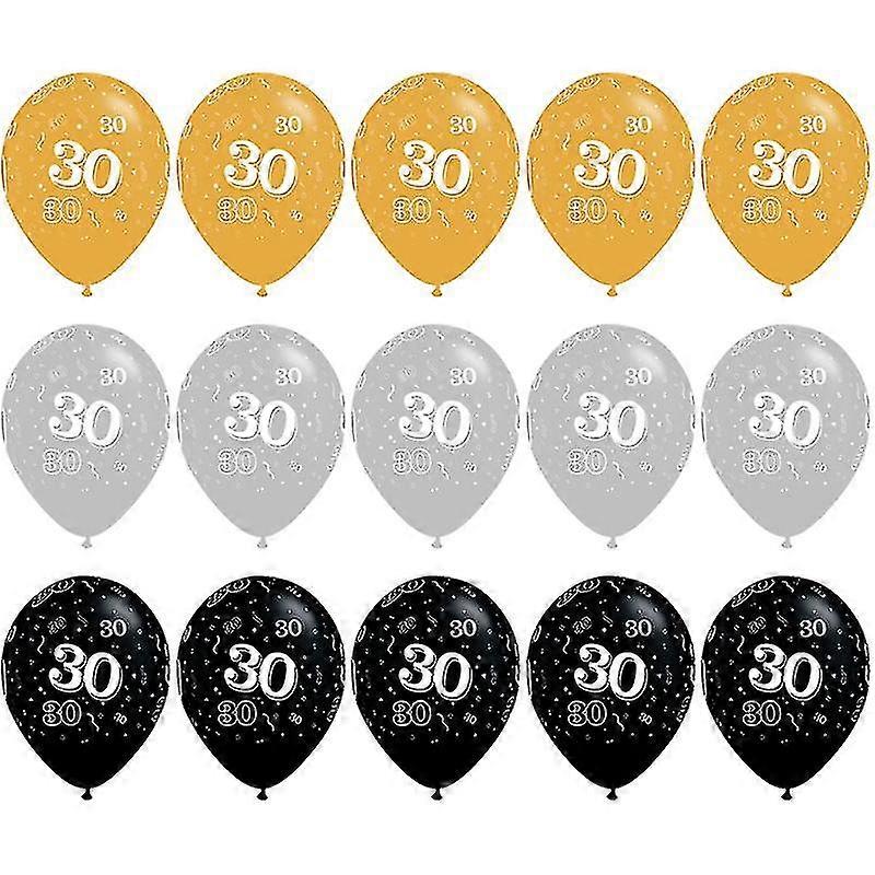 15pcs Number 30 Balloons