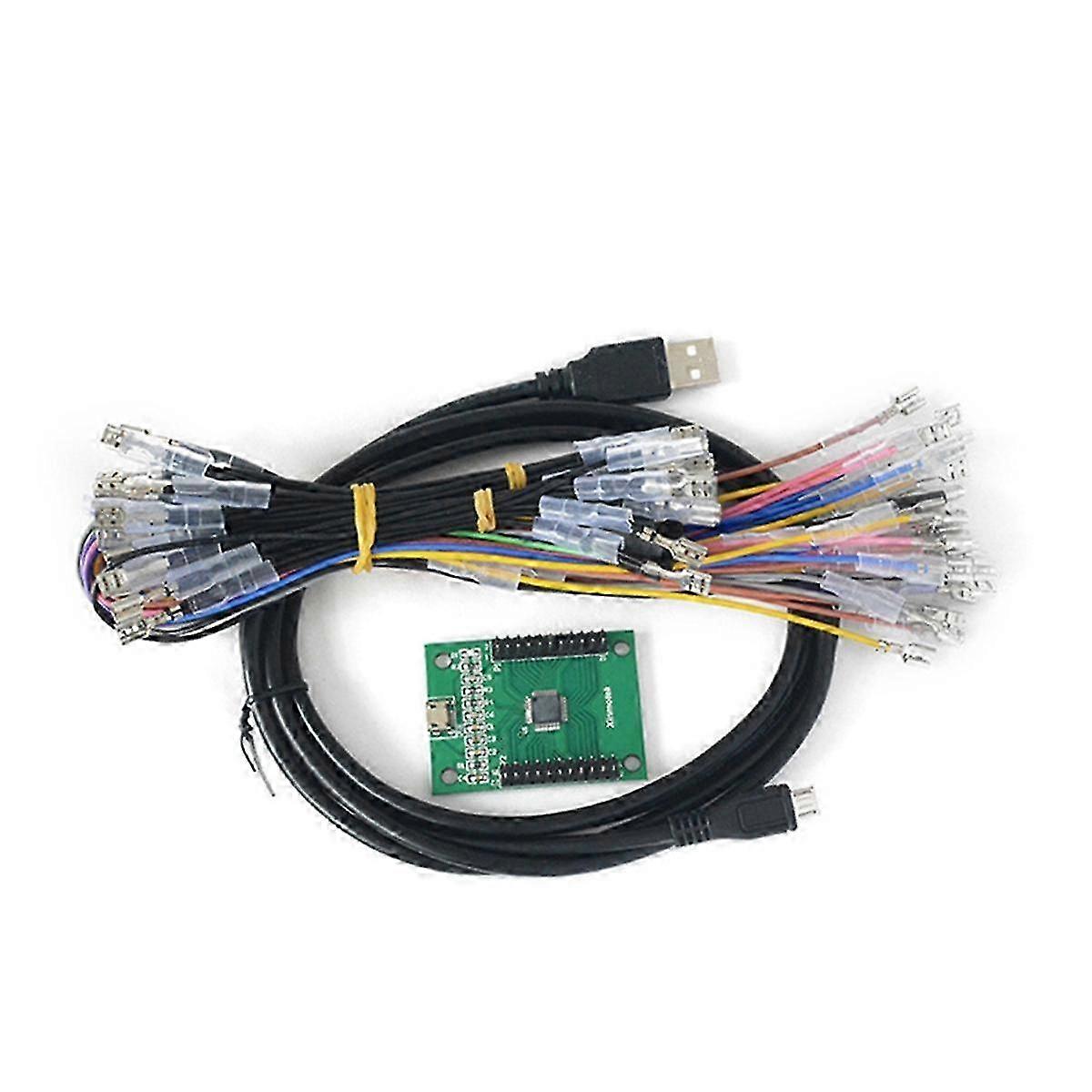 وحدة تحكم لاعب مزدوج USB Jamma وحدة تحكم لوحة صفر تأخير لعبة أركيد عصا التحكم مع كابل