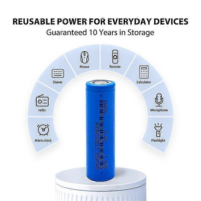 1800mah 18650 επαναφορτιζόμενη μπαταρία λίθιου μπαταριών 3.2v Lifepo4 για το πακέτο μπαταριών φακών προβολέων εργαλείων δύναμης παιχνιδιών Diy