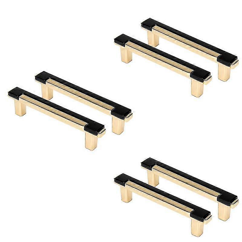 6 Pack Modern Alloy Black Gold Door Handles Kitchen Cabinet Handles Drawer  Knobs Furniture Handle H | Fruugo QA
