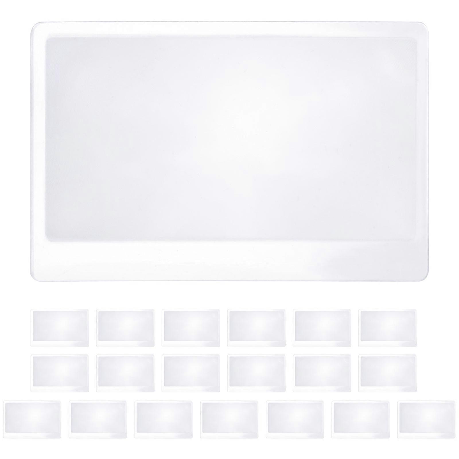 20pcs Magnifying Lens Credit Card Magnifier Sheets Eye Care Reading Aid Tools (85mmx55mm)