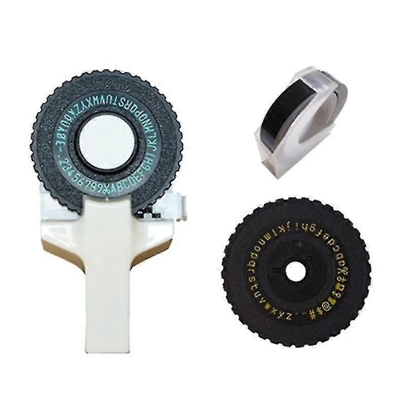 Motex E101 Label Printer +2 Wheels Hand Stamping Printing For Dymo 3d Embossing