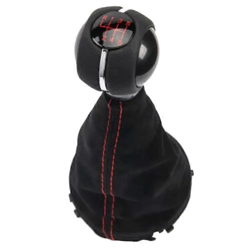 6 Speed Manual Gear Lever Shift Knob with Gaitor Leather Boot for Mini Cooper F55 F56 F57 F54 F60 RED 25117641999