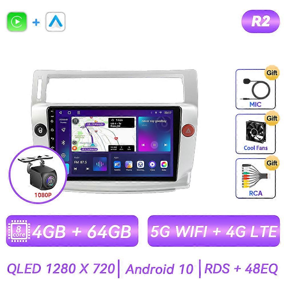 Pour Citroen C4 C-Triomphe C-Quatre 2004 - 2011 Android Autoradio Multimédia Lecteur Vidéo GPS Navigation QLED Écran Tactile DSP