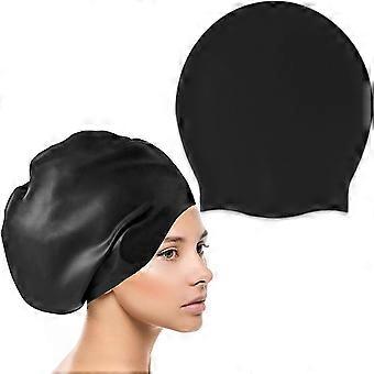 Extra Large Swim Cap For Long Hair Girls Waterproof Silicone Swimming