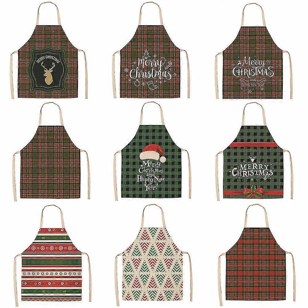 Linen Merry Christmas Apron  Decoration