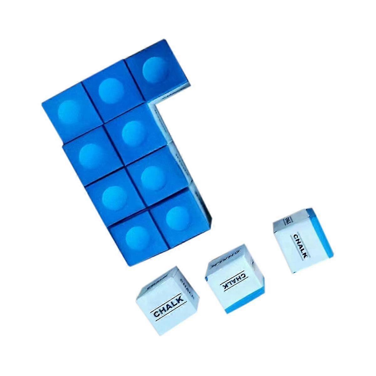 12pcs Powdered Pool Cue Pool Table Chalk Essential Pool Cue Holder Durable Snooker Chalk