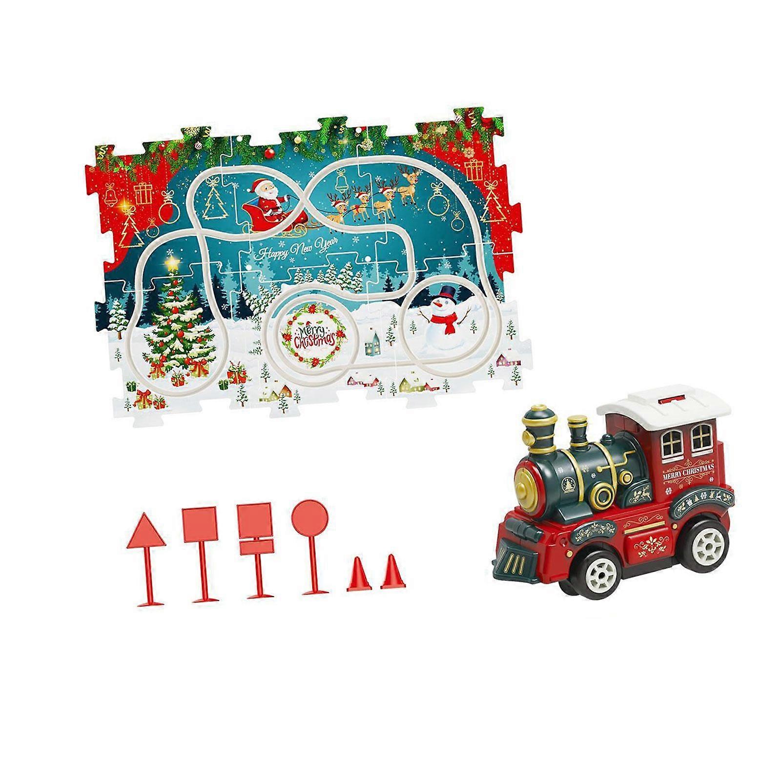 Χριστουγεννιάτικο τρένο Puzzle Track Play Set Χριστουγεννιάτικα παιχνίδια τρένων για παιδιά Παιδιά 5PCS