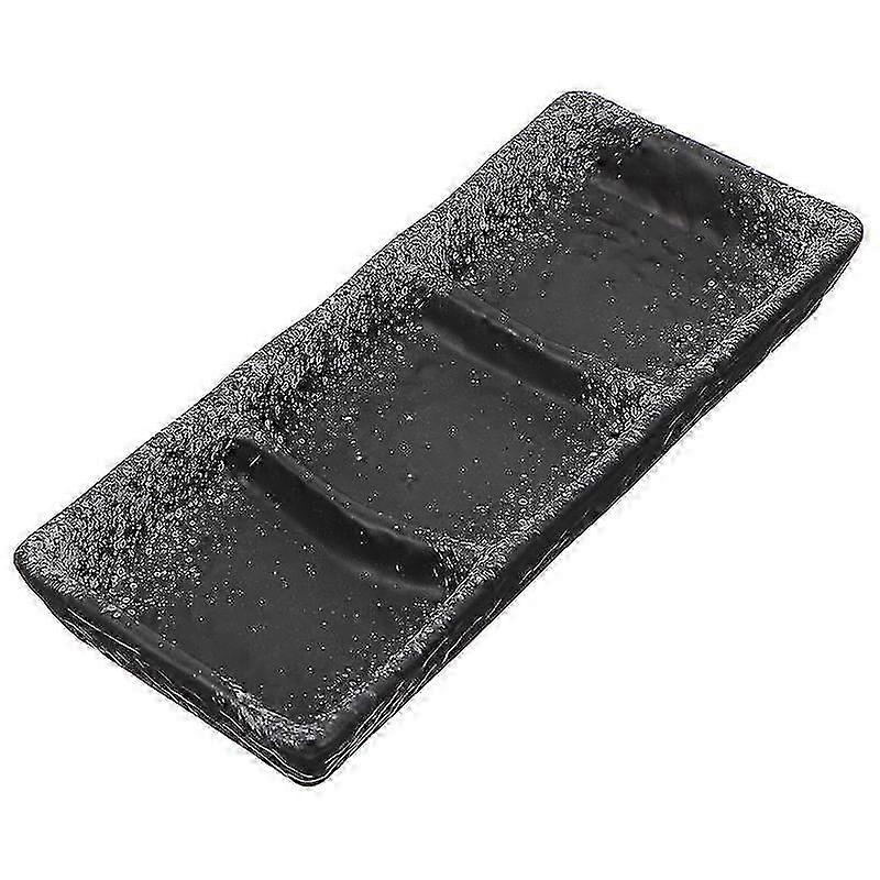 Ceramic Three Grid Sushi Soy Sauce Dish