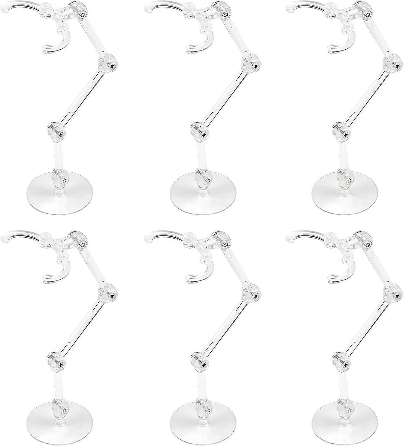 6Pcs Action Figure Stand Round Display Holder Base Clear Doll Model Support Stand Miniature Bases Doll Model Support Stand Compatible with HG RG SD SH