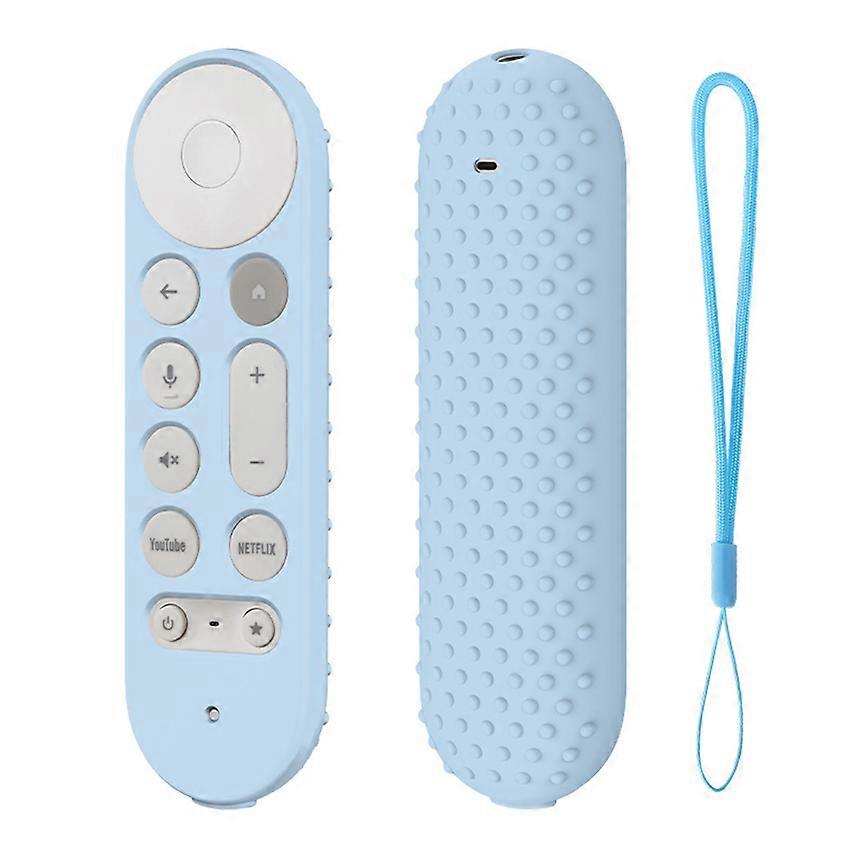 Remote Control Protective Case for Google TV Streamer 4K Anti-slip and Anti-drop Silicone Case (Sky Blue)