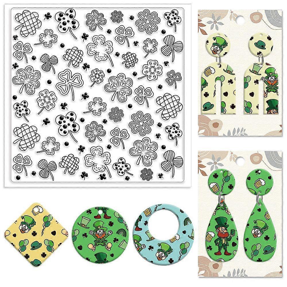 Silicone Clay Texture Mat Clay Modeling Pattern Pad Mixed Shapes 140x140x3mm