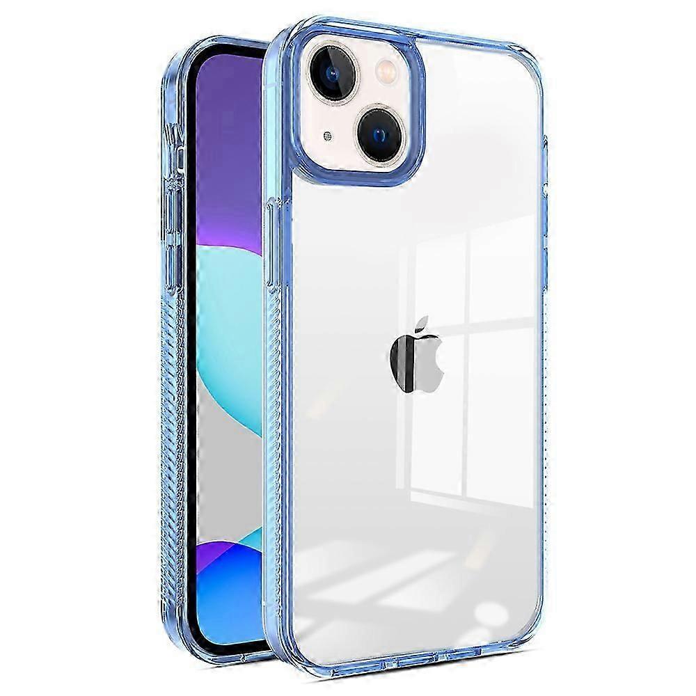 For iPhone 15 Clear Phone Case TPU PC Anti-Slip Drop-Proof Back Cover