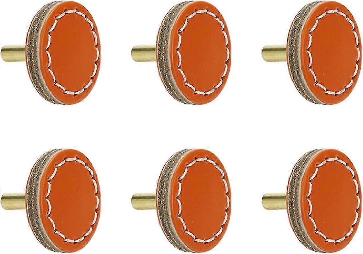 6pcs Leather Drawer Knobs and Pulls for Cabinet Handles