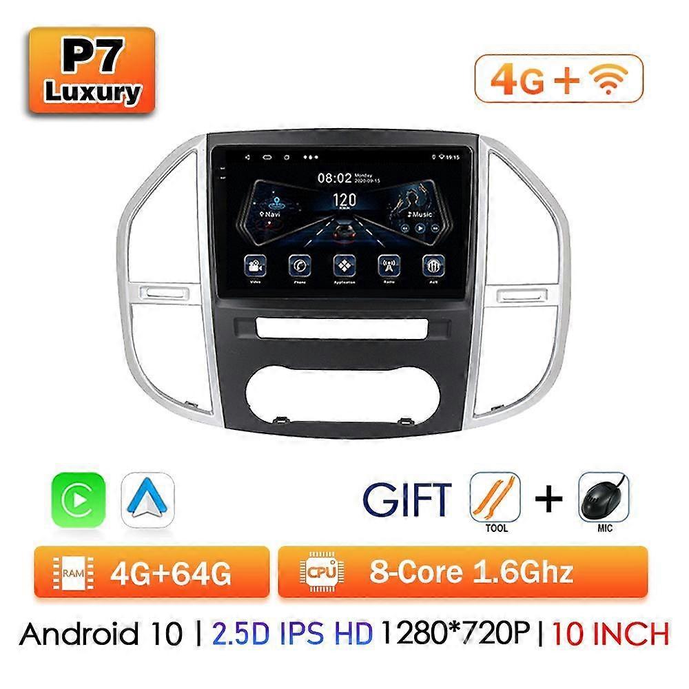 Redkid 10 Inch 8g+256g Android 12 Car Radio For Mercedes Benz Vito 3 W447 2014-2020 Carplay Multimed
