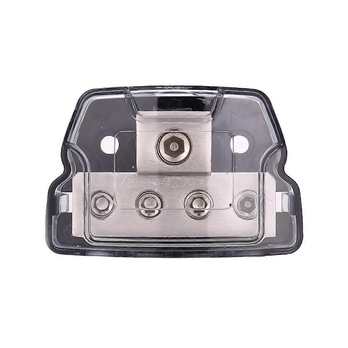 4 Way Power Distribution Block 1 x 0/2/4 Gauge in /4 x 4/8 Gauge Out Ground Distributor Block for Car Audio Amplifier