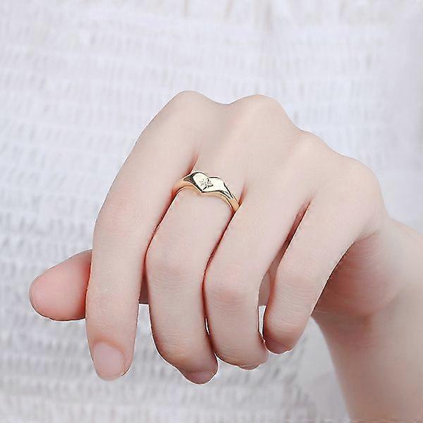 Glänzender Herzring mit kalter Luftqualität [Gold]