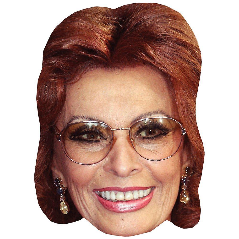 Sophia Loren (Smile) Celebrity Mask, Flat Card Face