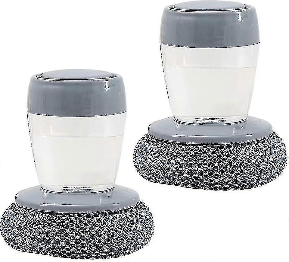 Palm Brush With Soap Dispenser, Multi-function Cleaning Brush, Dishwashing Multi-function Cleaning