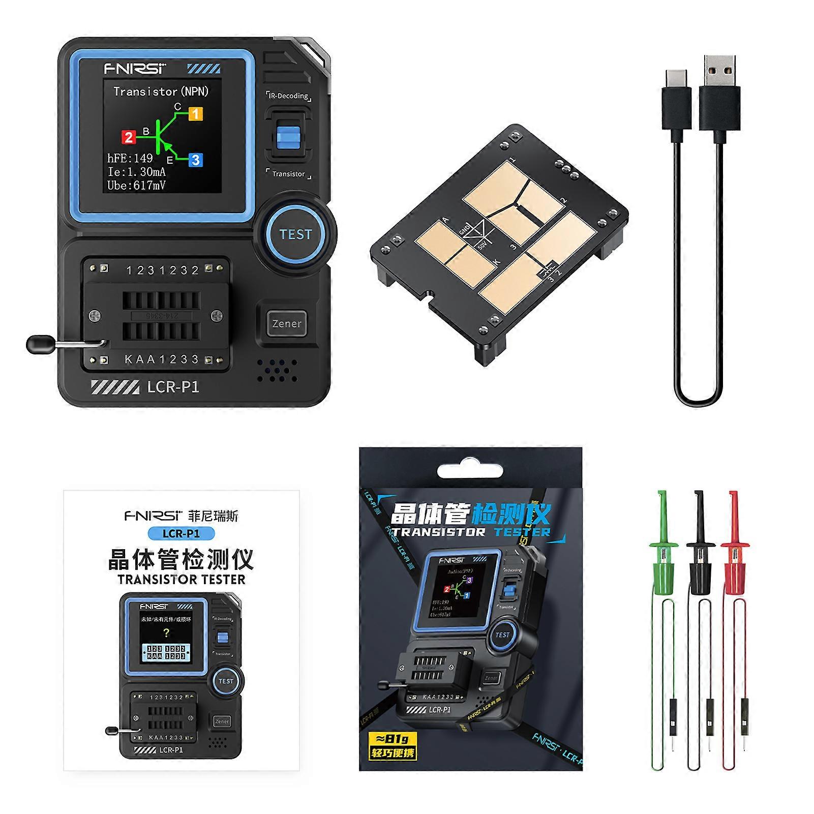 LCR-P1 Multifunction LCR Transistor Tester Professional LCR-ESR Meter for Electronic Technicians