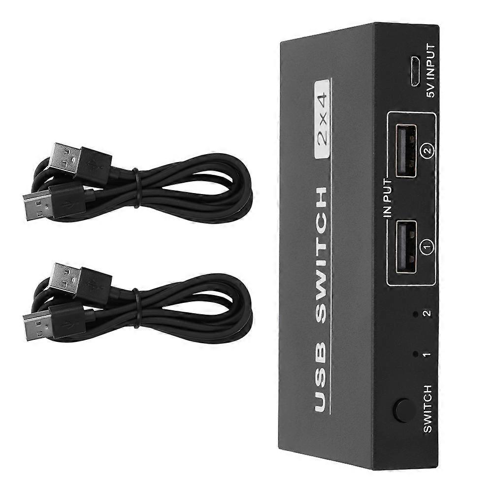 2 In 4 Out USB Switcher Adapter Sharing Switch Selector For PC Printer