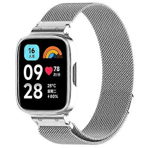 ZRUXE BD-HM 3-129 For Redmi Watch 3 Lite / Watch 3 Active 2 in 1 Milan Metal Watch Band with Watch Frame