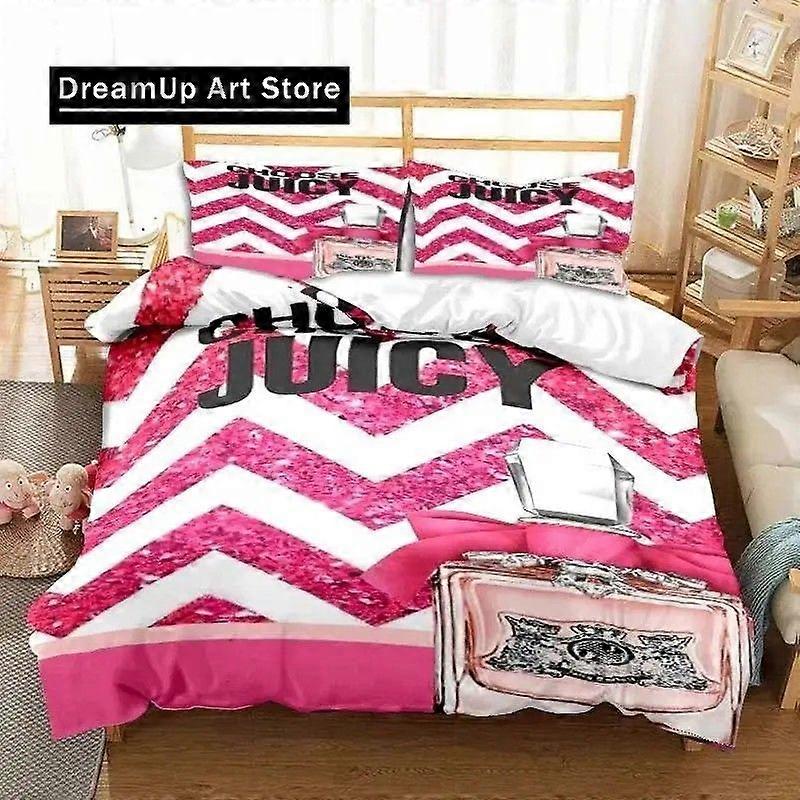 v40 Lakan Mode Juicy Couture Crown sängkläder set pojkar flickor tvilling queen king size påslakan örngott sänggott pojkar vuxen sovrum 3-delade sängkläder s