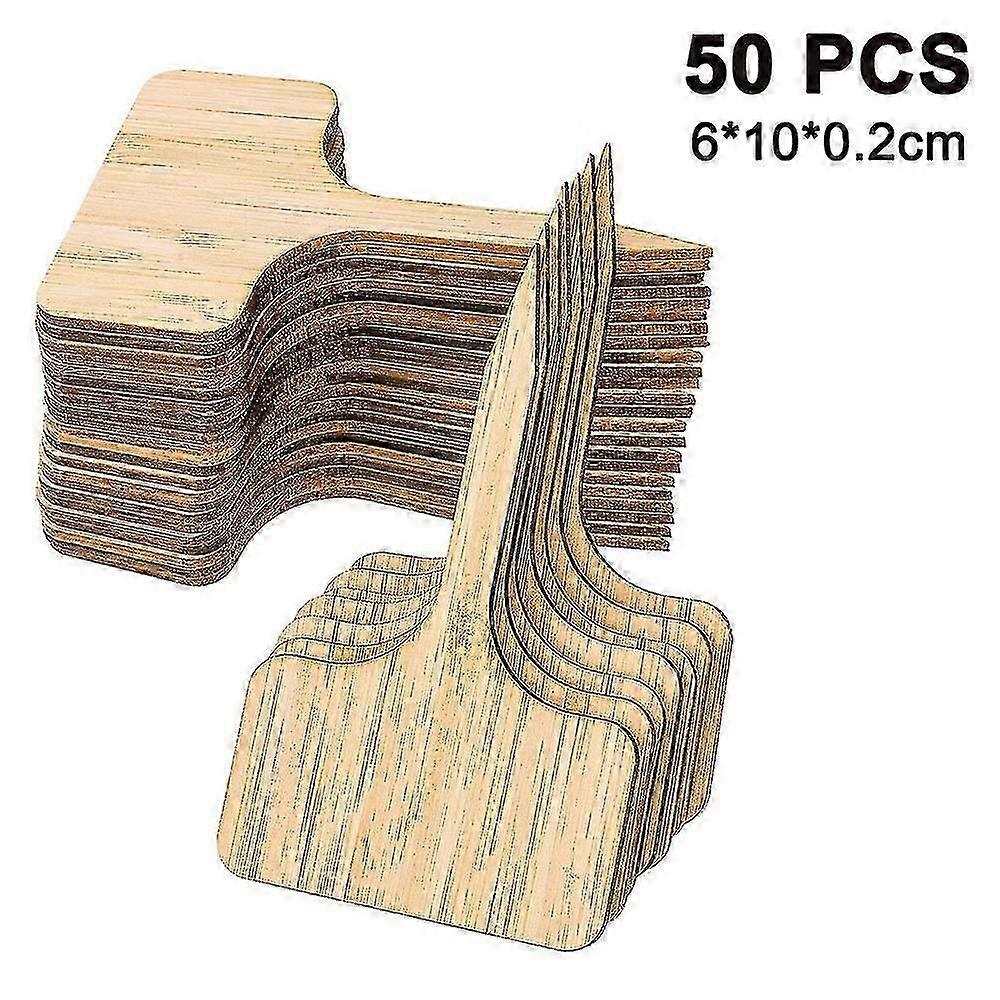 50 db bambusz növény címkék, fa növény jel címkék T-type