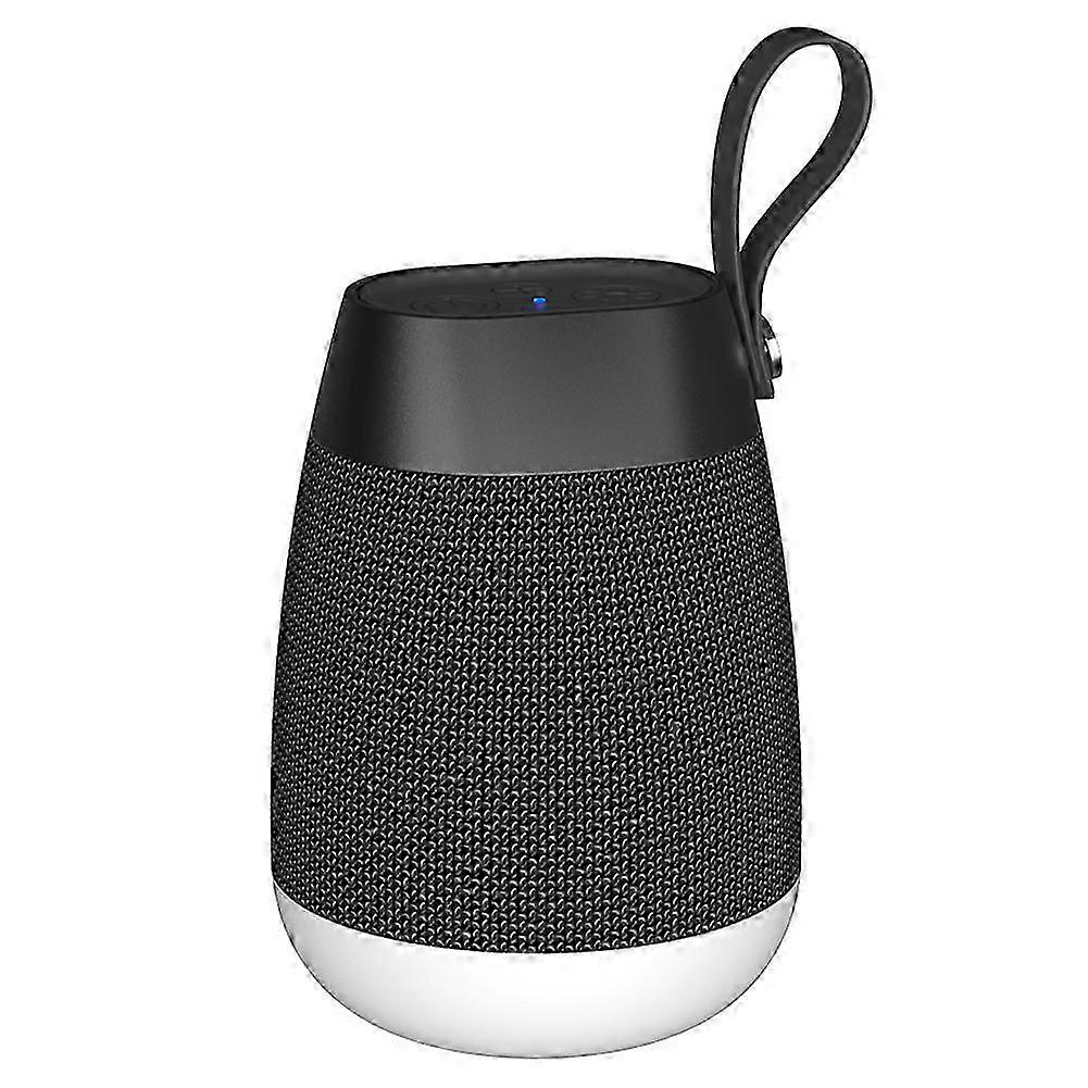 Mini Bluetooth-Compatible Speaker Wireless High-Volume Deep Bass Cylindrical Music Player with LED Light