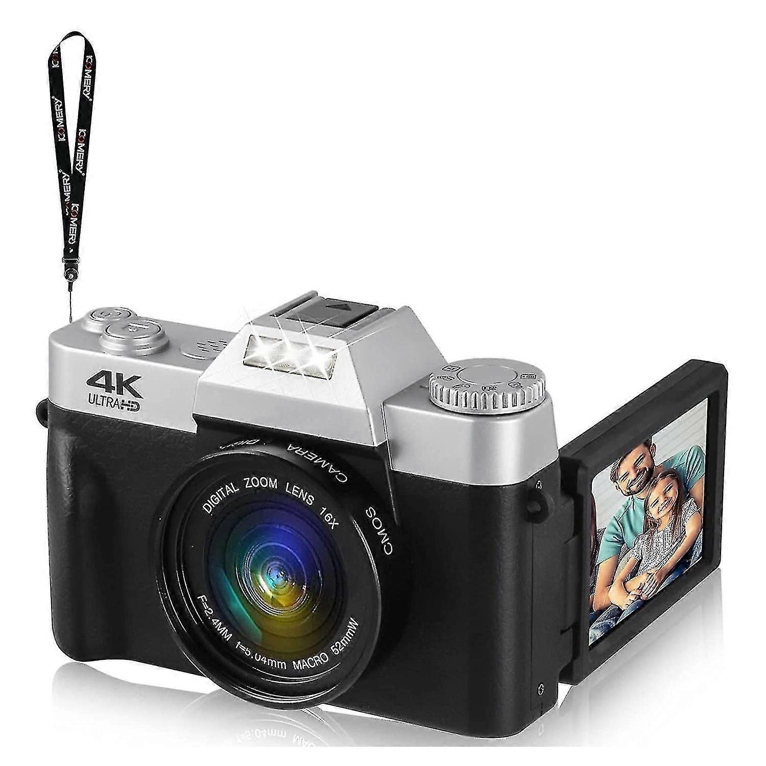 unique Digital Camera, 48mp 4k Full Hd Camera with 3.0 Inch Folding Screen, Auto Focus Camera