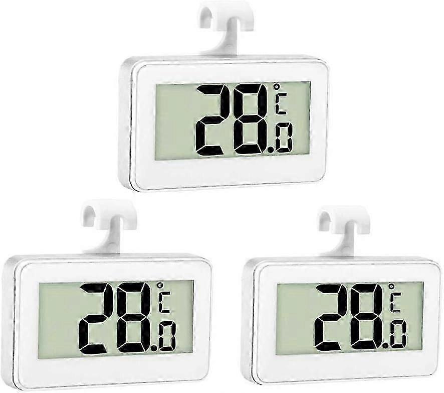 3X Fridge Thermometer Digital Thermometer Freezer Thermometer Refrigerator Room Waterproof Freezer Thermometer with LCD Display,2024 Ping