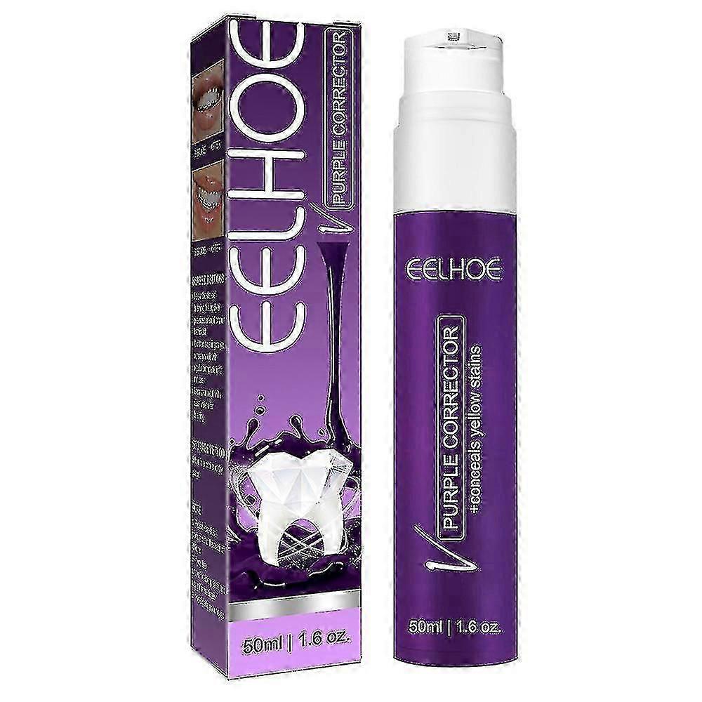 50ml Purple Corrector Whitening Toothpaste Stains Removal Teeth Cleaning