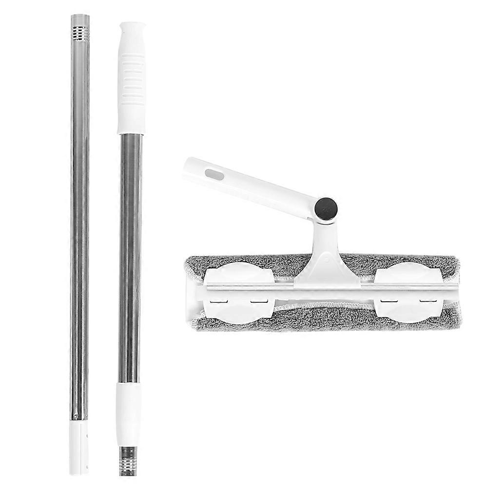 Retractable Rod Rotate Glass Window Cleaner Wiper Brush for Double-Sided Cleaning, Khaki, Adjustable Size, Durable Material