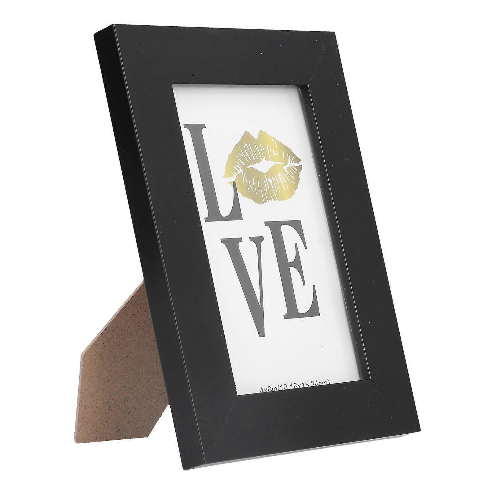 Picture Frame Foam Board 7.1x5.1in Tabletop and Wall Display Frame for Photos, Model BS-H1-P, Black Color