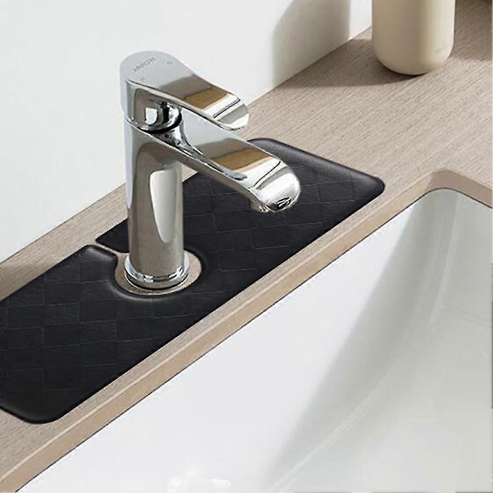Absorbent Mat Kitchen Bathroom Drying Sink Splash Guard Microfiber Faucet Splash Catcher Countertop Protector.