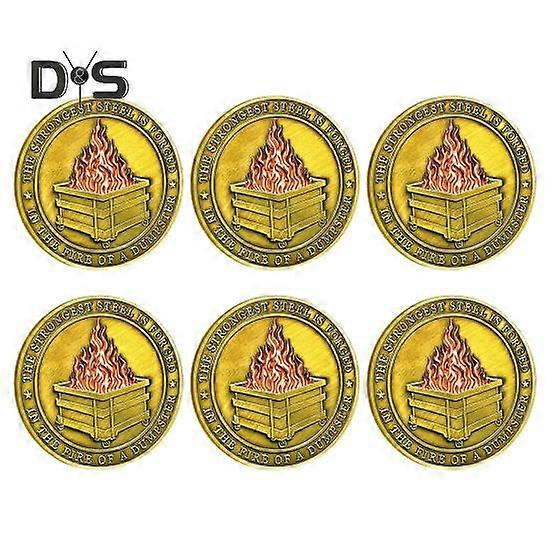 Dumpster Challenge Coin Dumpster Desk Accessories Double Sided Hilarious Medallion for Staff Appreciation Gifts Office Decor