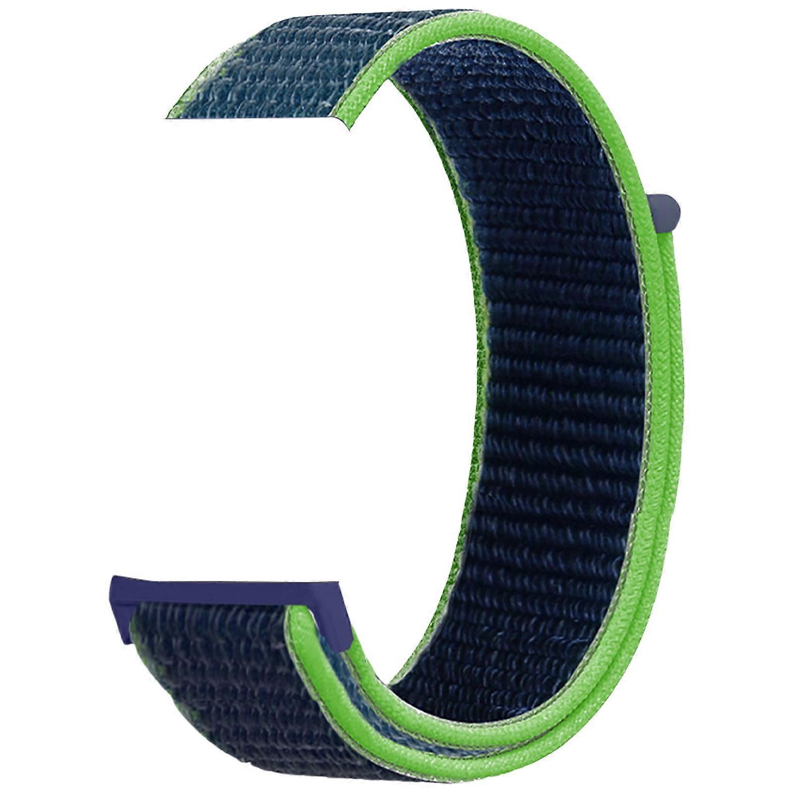 Nylon Woven Watch Band Breathable Watch Strap Versatile Nylon Weave Strap Comfortable Wearing Strap for Watches Fit 3 fluorescent green bl