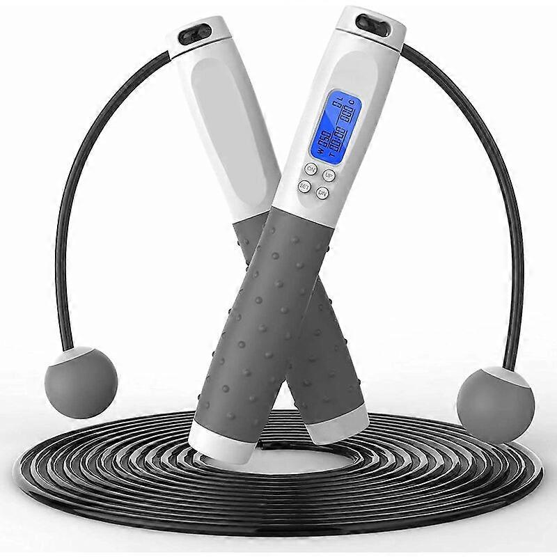 Fitness Jump Rope, Ergonomic Handles Skipping Rope with Embedded Wire Rope, Calorie Burn Counter, Smooth Fast Rotation for Home & Gym Use (Durable