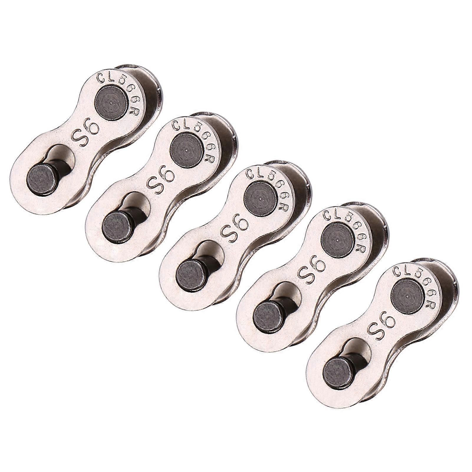 Bike Chain Master Link 5 Pairs Heavy Duty Bike Quick Release Chain Mater Link Magic Joint Connector for 8/9/10 Speed