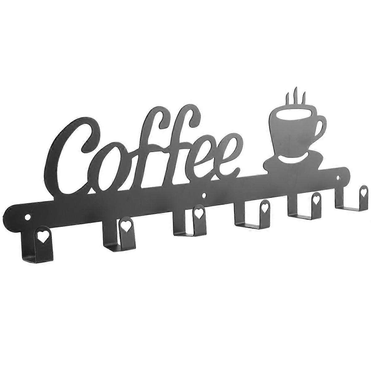 Coffee Mug Holder Wall Mounted,Coffee Bar Decor Sign,Coffee Cup Rack