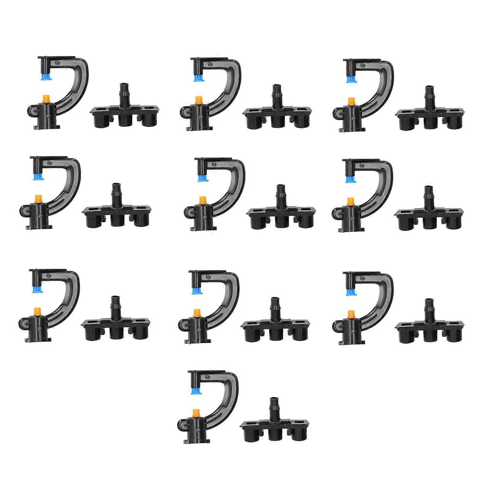 10 Set Rotating G Type Refraction Micro Nozzle Watering Sprinkler Irrigation Equipment for Greenhouse