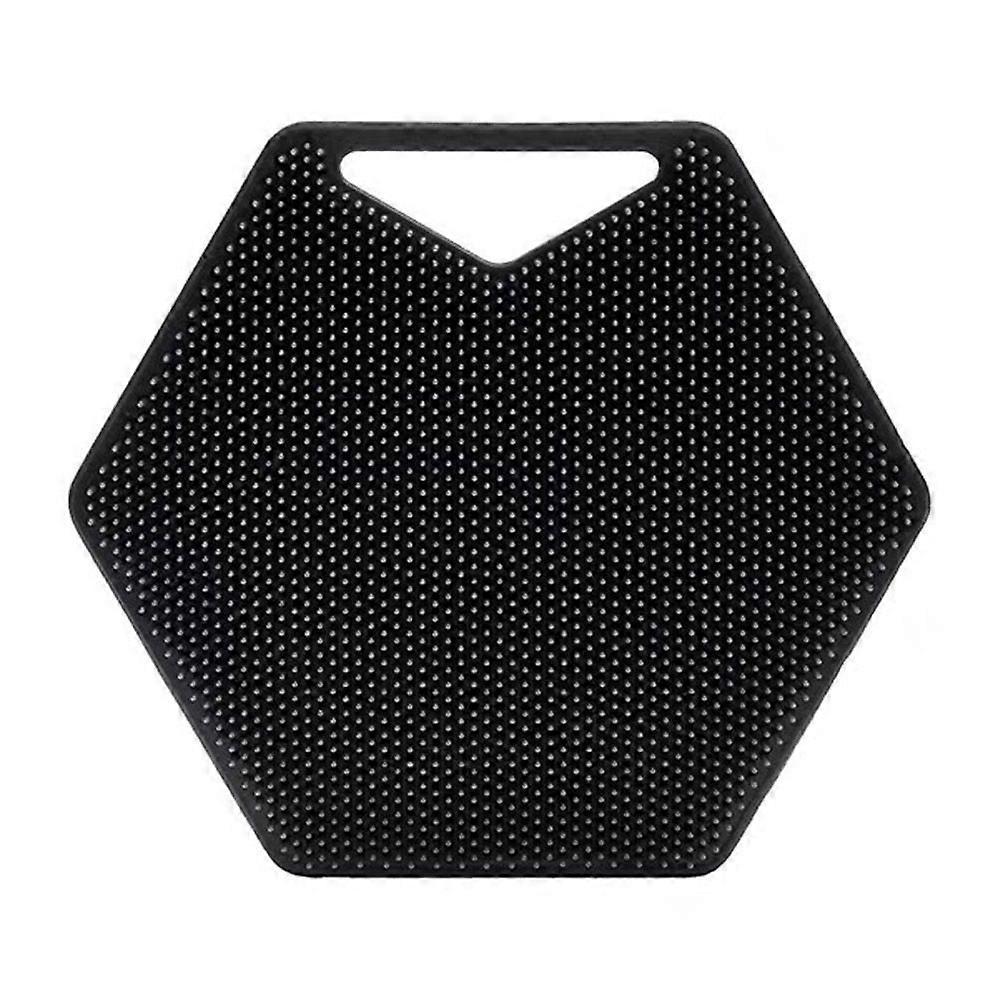 Silicone polygon brush bath brush long-handle scrubber with hook hole