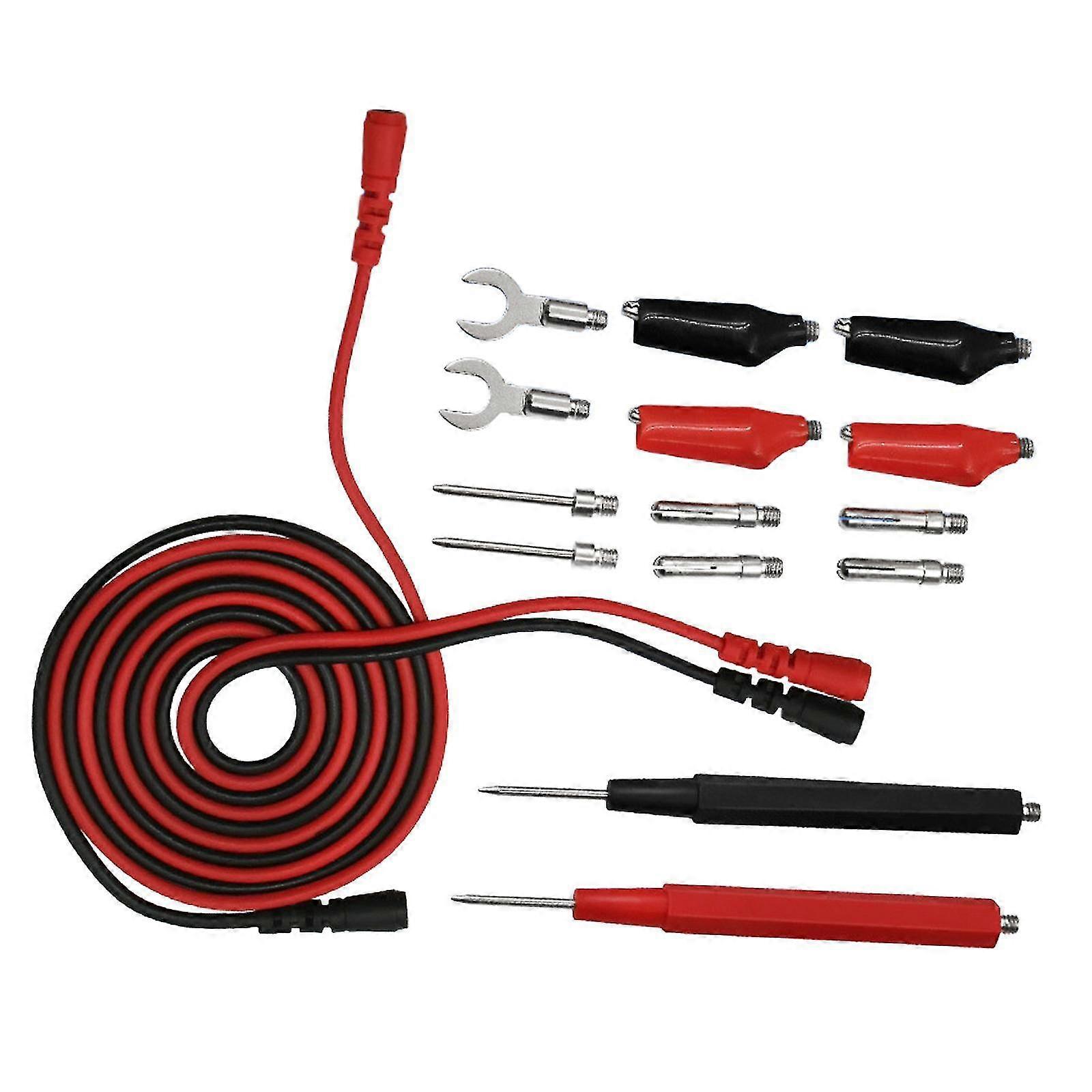 Replacement Test Lead Set with Durable Portable Power Testing Needles and Alligator Clips for Industrial and Home Use