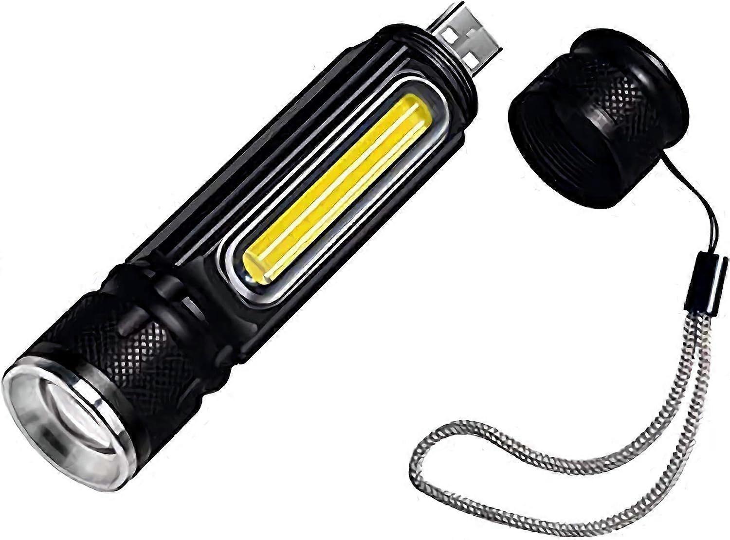 Rechargeable Powerful LED Flashlight - Waterproof Mini Flashlight with USB Charger