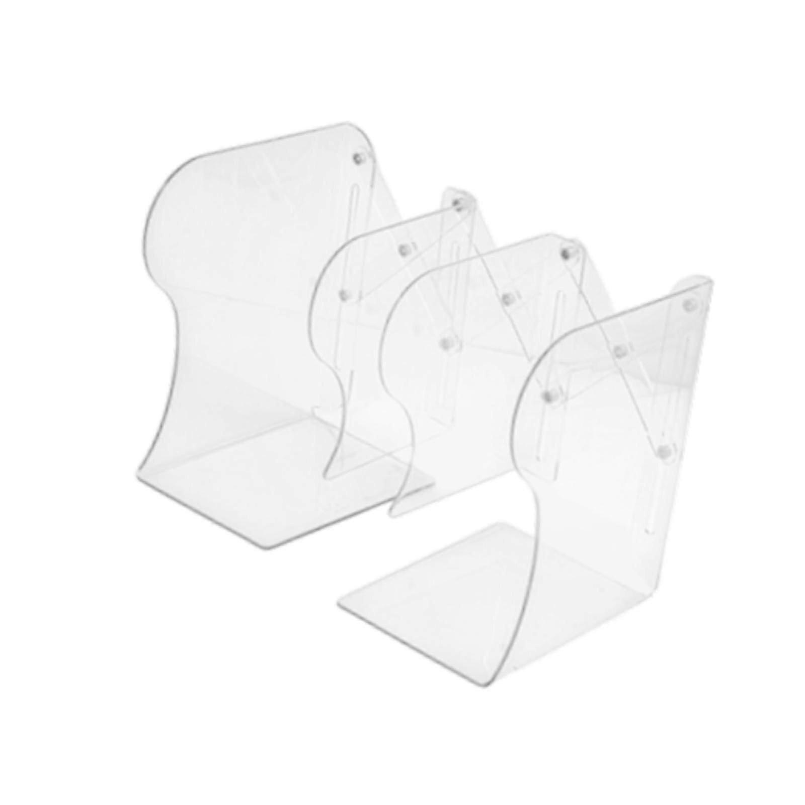 Adjustable Clear Bookend Unique Book Organizer for Bedroom Study Room Office