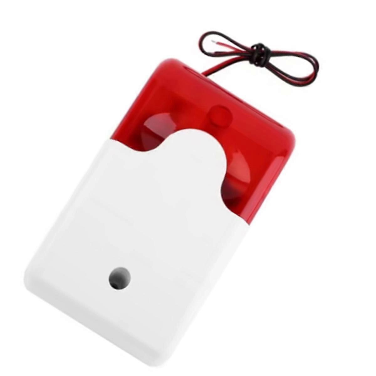 Flash LED Strobe Light Wired Siren 12V Work for Burglar Alarm System Mini Strobe Siren Indicator Lig