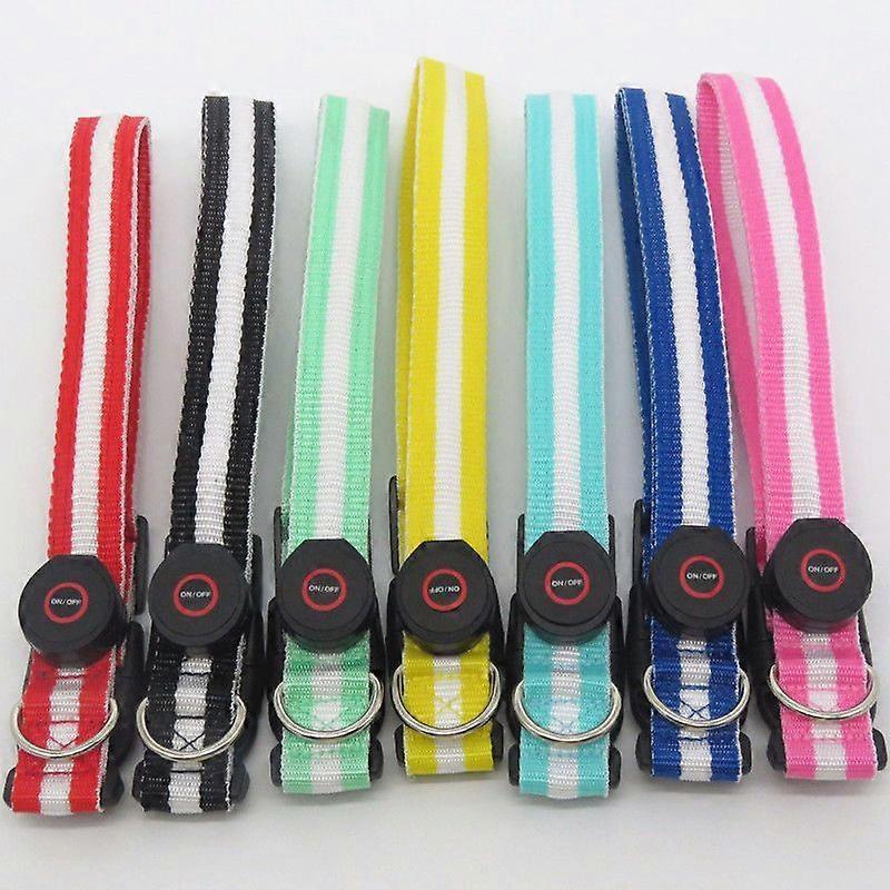 LED pet light-emitting collar double-sided translucent webbing light-emitting collar