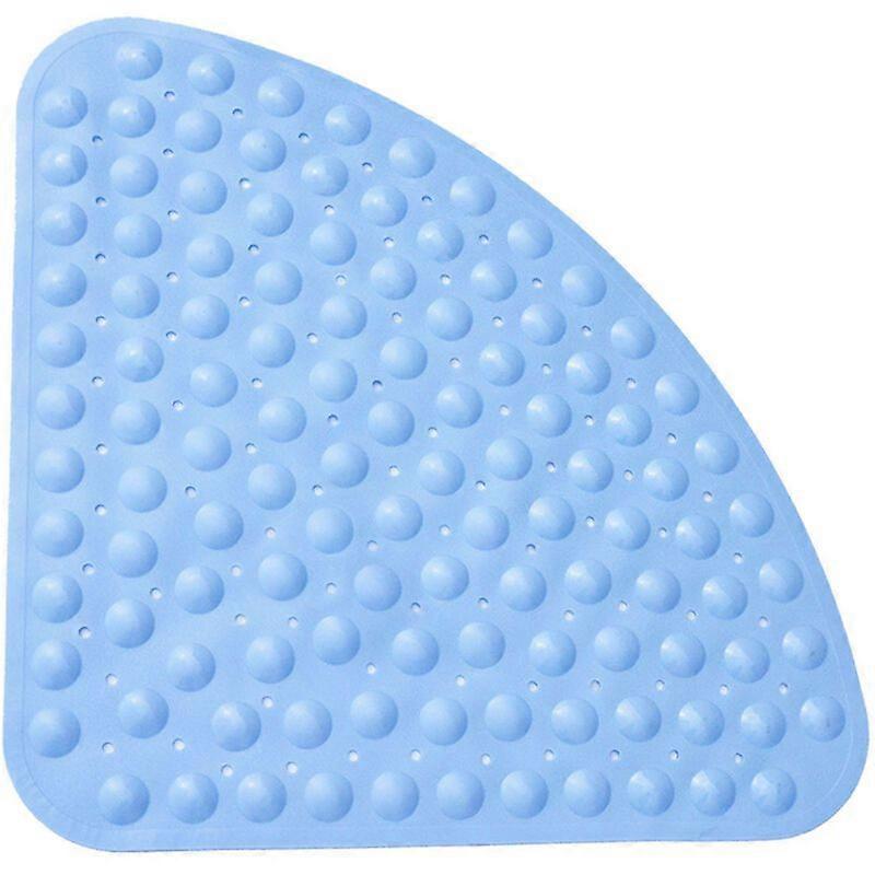Corner Bath Mat Bathtub Mat for Bathroom, Anti-Slip Shower Mat Area Safety Shower Mat with Suction Cups, Drainage Holes,BPA,Machine Washable54*54cm