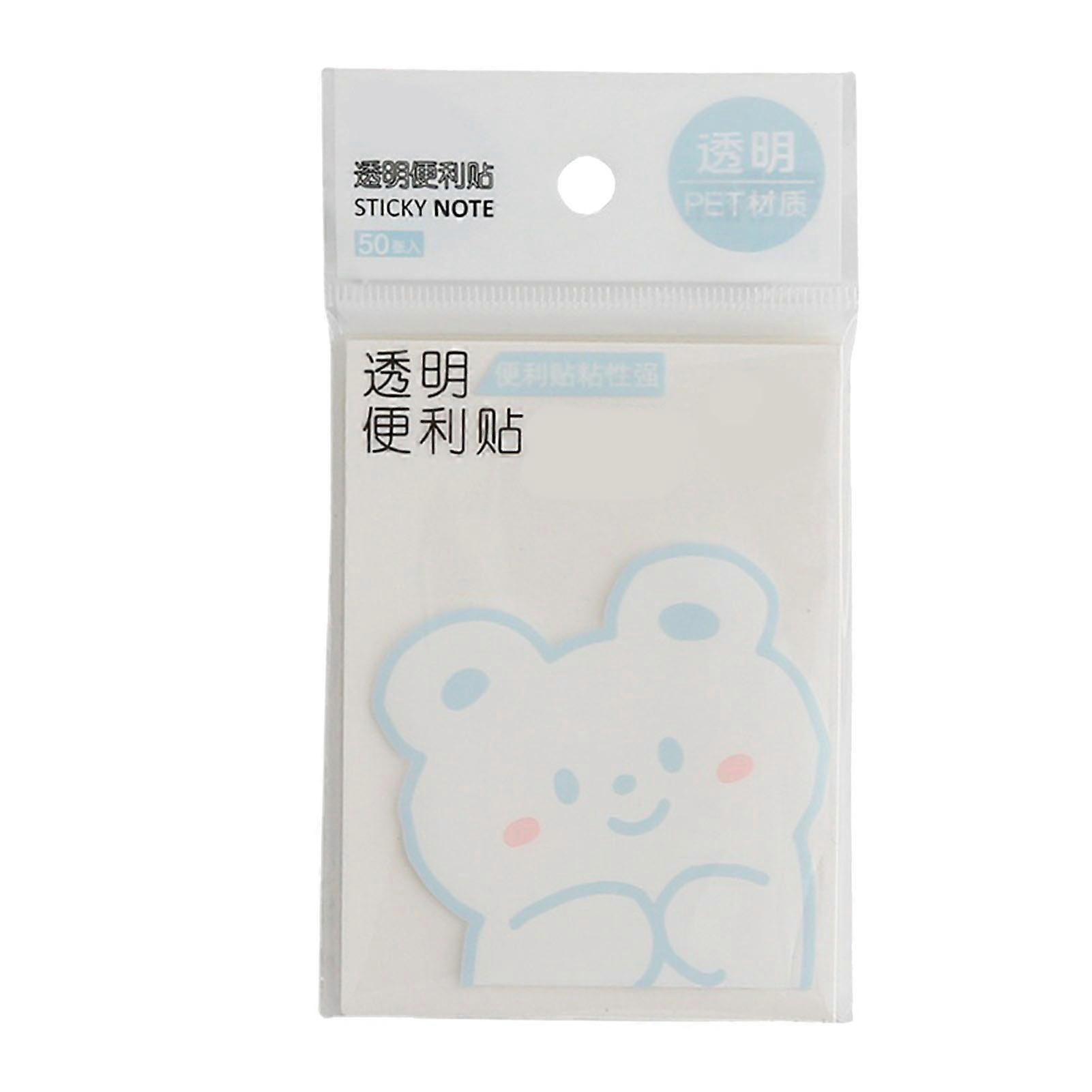 Sticky Notes PET Transparent Strong Adhesion Reusable Self Stick Pads Memo Paper for Students
